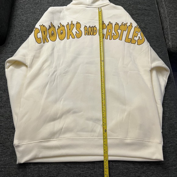Crooks & Castles Hoodie Mens Medium Oversize Robbing Hotrod Graphic 2000s‎ - Picture 9 of 16